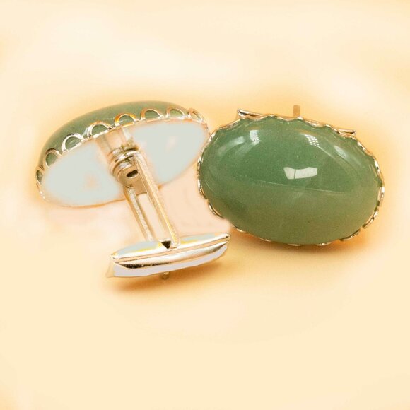 Cufflinks Mar A Lago Jewelry Accessories Green Aventurine Oval